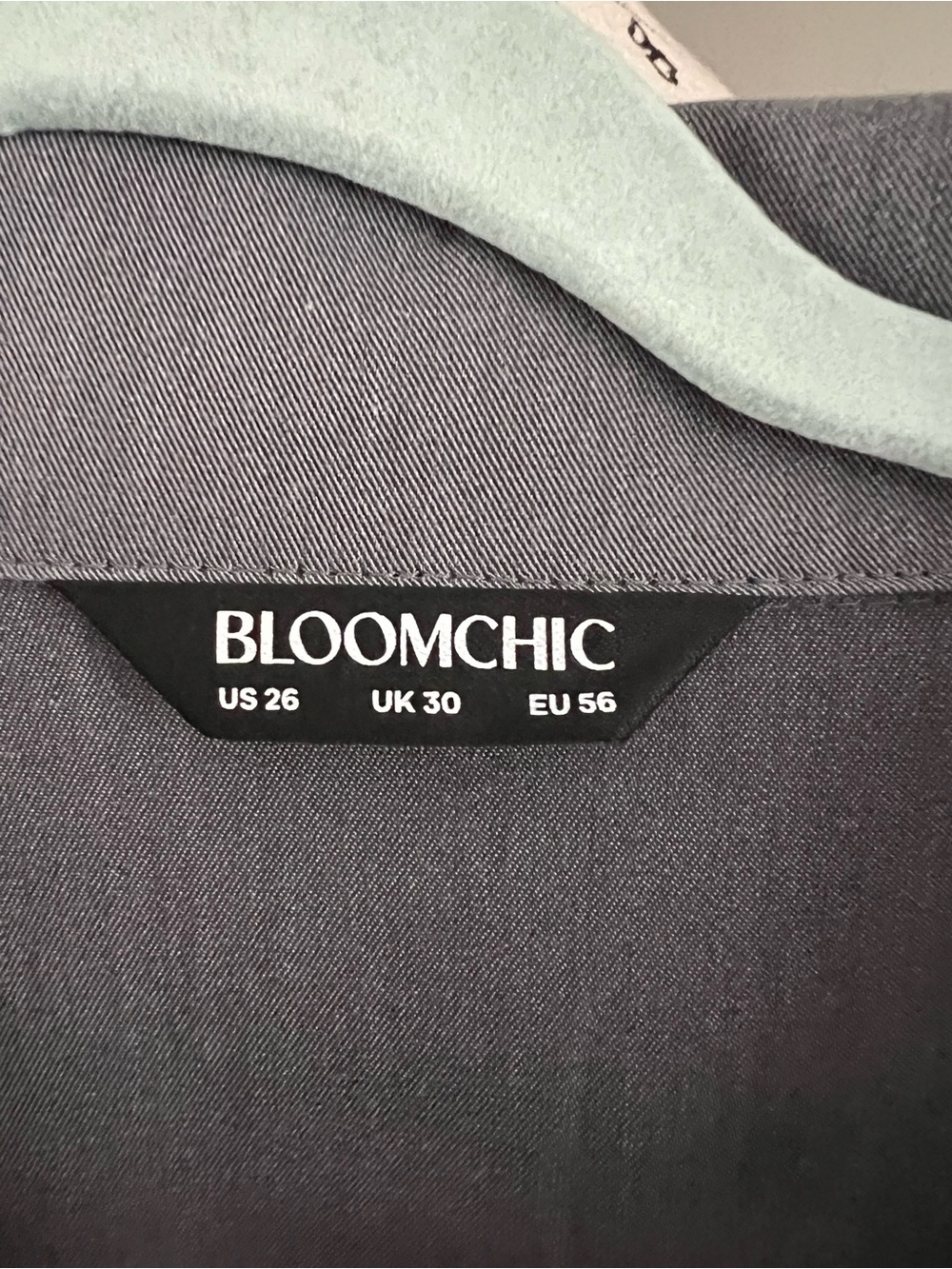BloomChic aplus Size Gray Ruffle-Front Casual Dress - Picture 2 of 7